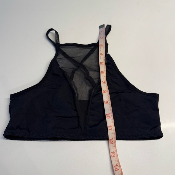 Sexy Black Crop Top Sheer Mesh Size Medium New NWT - Picture 7 of 7